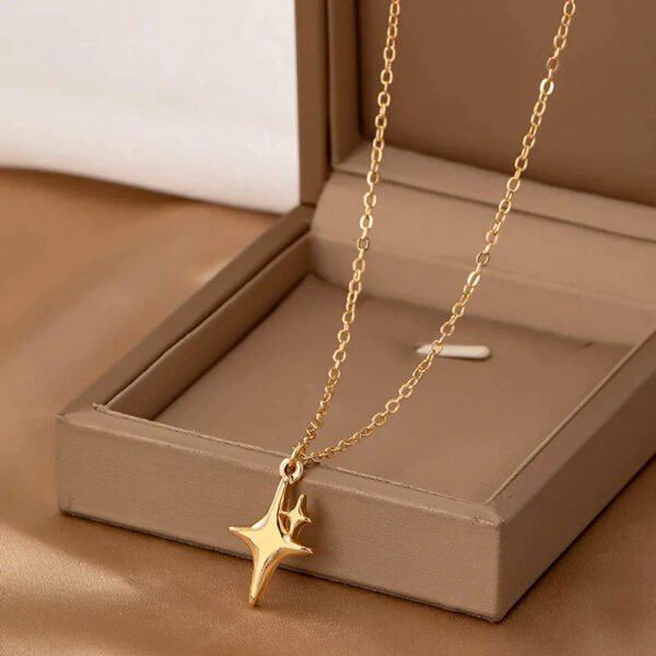 Collier "Étoiles Jumelles" – Brillez en duo – Image 2