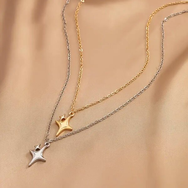 Collier "Étoiles Jumelles" – Brillez en duo